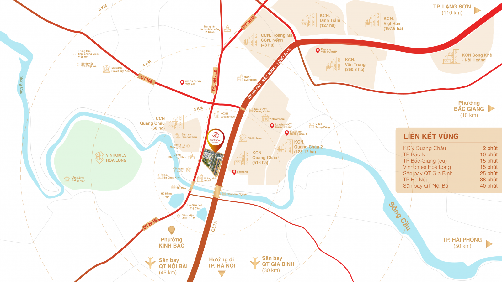 VỊ TRÍ DỰ ÁN NAM NGẠN ELITE CITY BẮC GIANG