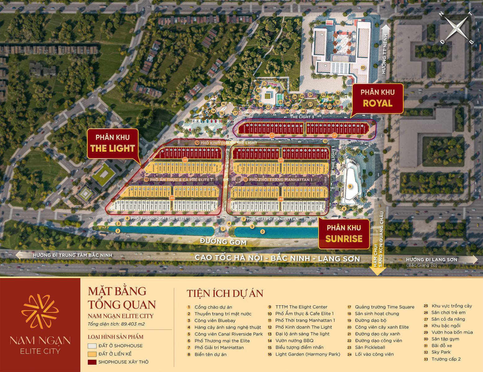Mặt bằng Nam Ngạn Elite City